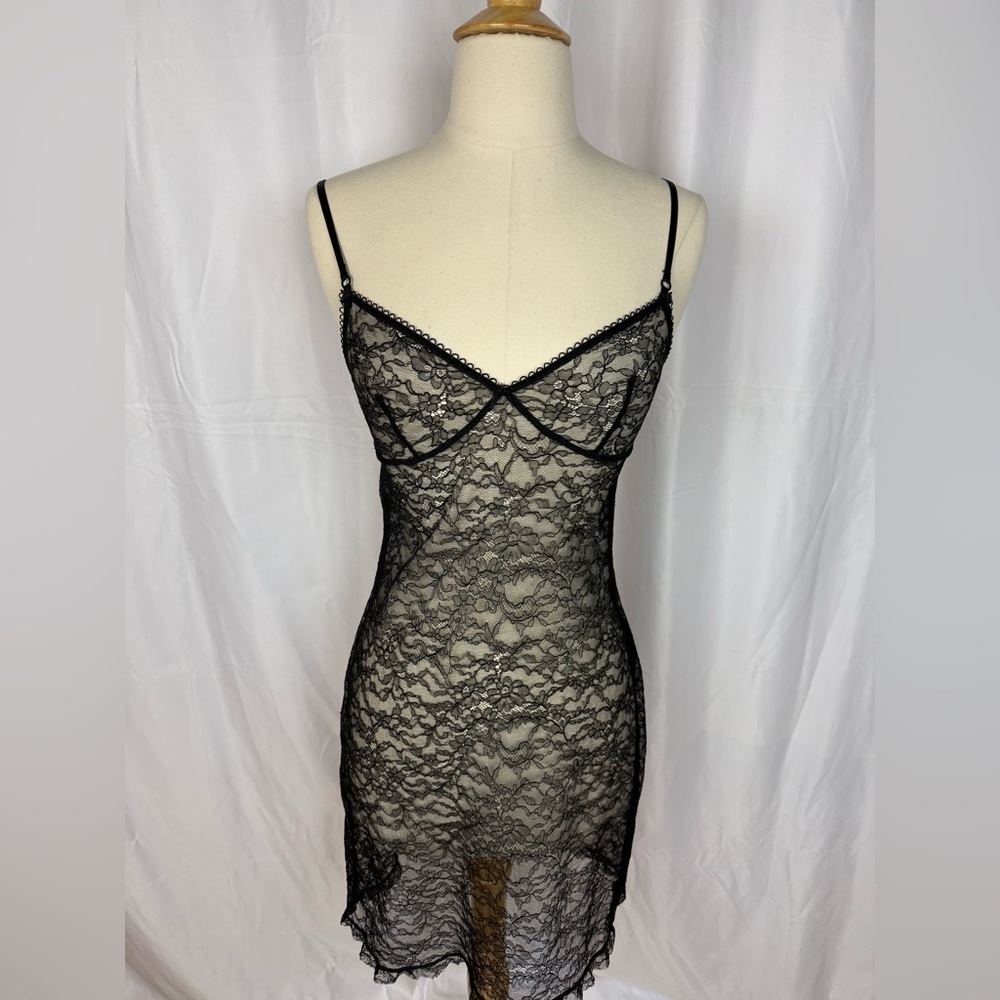 New Capucine Black Lace Slip XS
